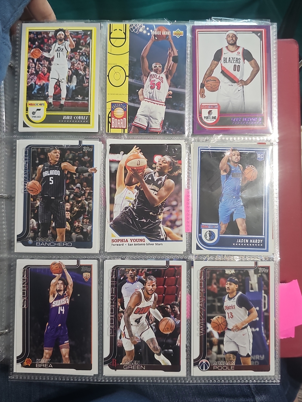 181 Total Basketball Trading Card Page - Multi-Player Set (Clear Sleeve)